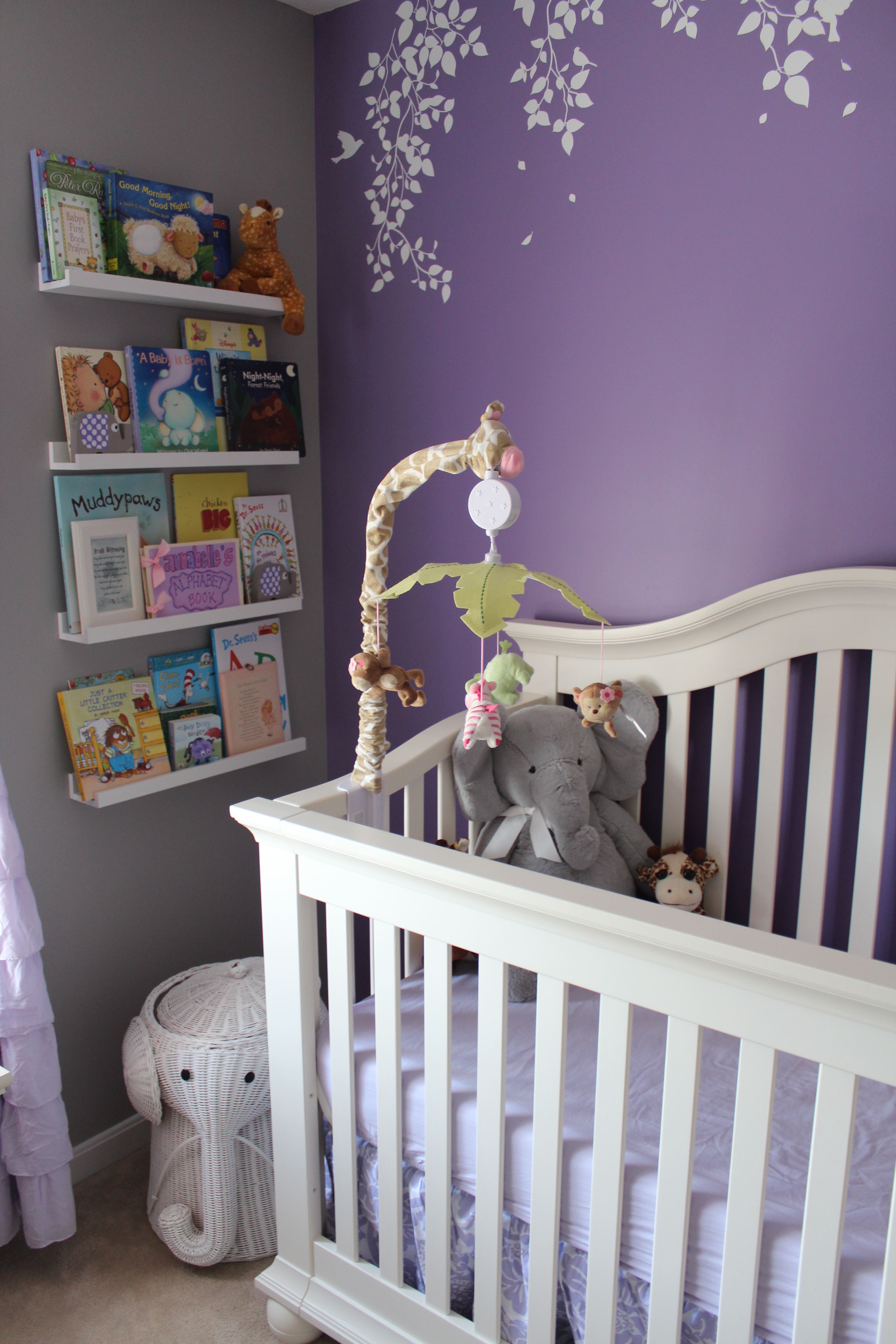 Lavender Girl Nursery Crib