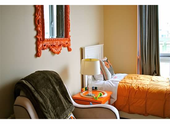 Painted Mirror and Side Table