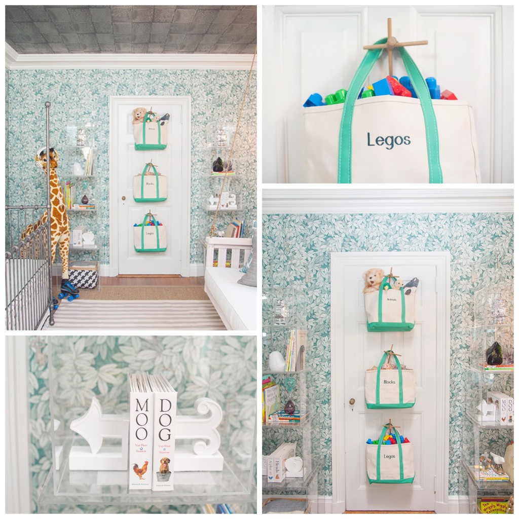 Chic and Sophisticated Nursery Storage Collage