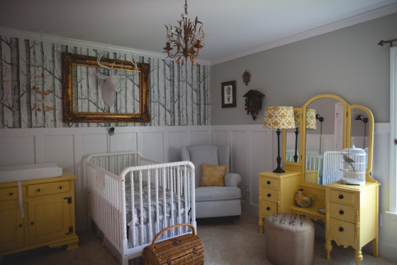 Yellow and Gray Woodland Fairy Tale Nursery - Project Nursery