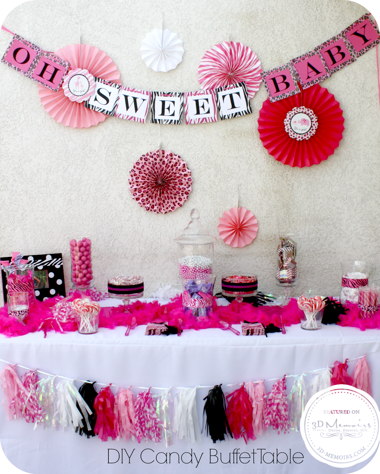 Sweets Table Baby Shower Candy Buffet