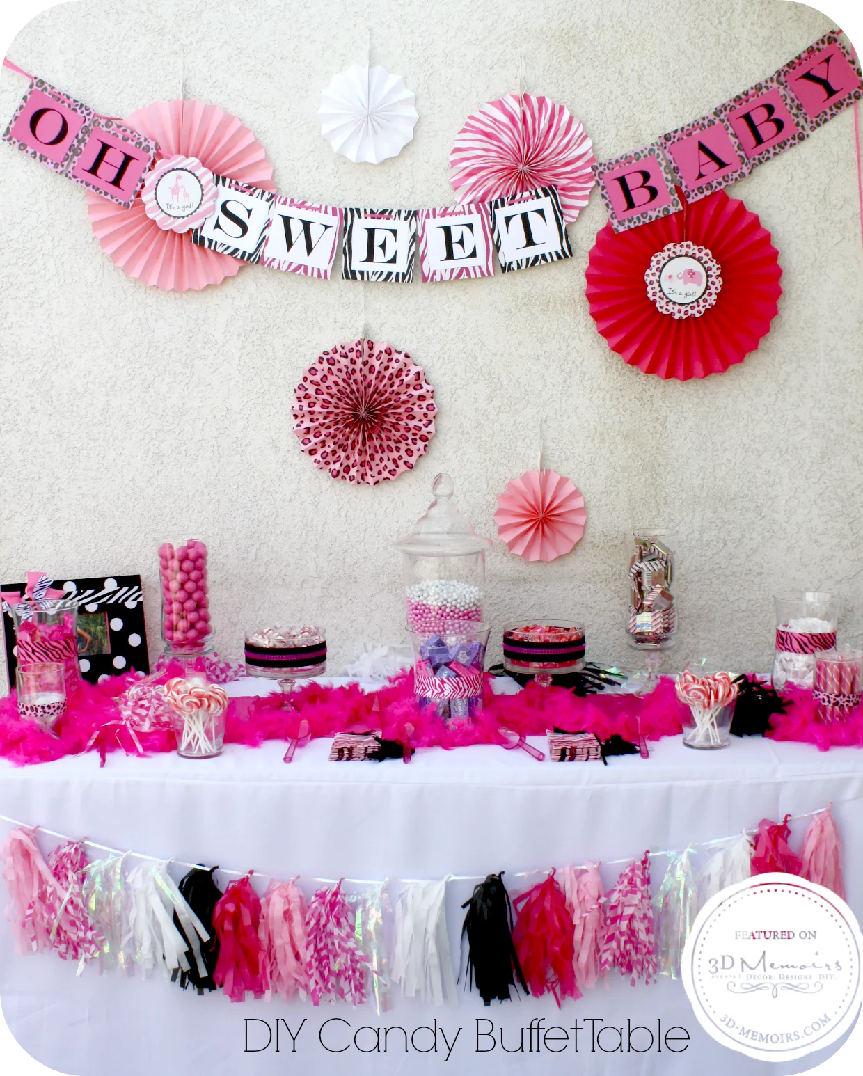 Sweets Table Baby Shower Candy Buffet