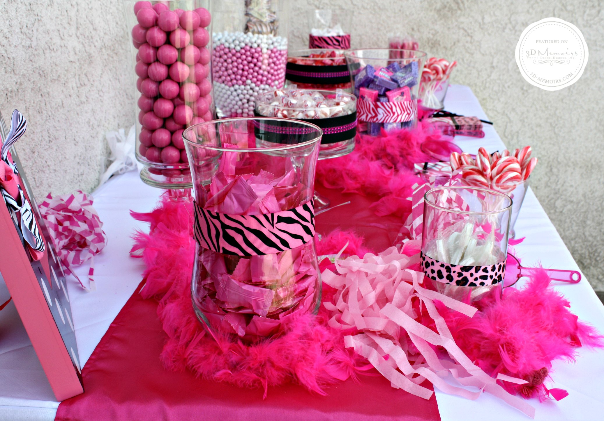 Pink Baby Shower Candy Buffet