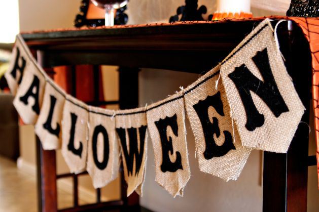 Burlap Halloween Banner