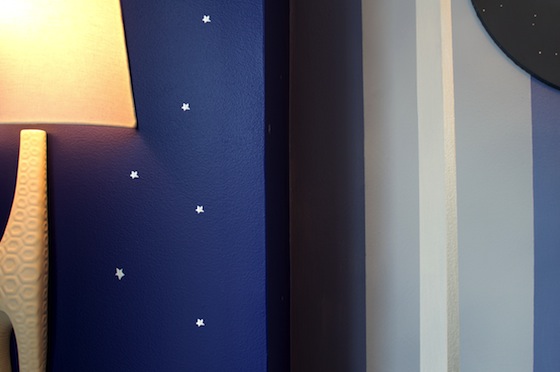 Silver Stars on Nursery Wall - Project Nursery