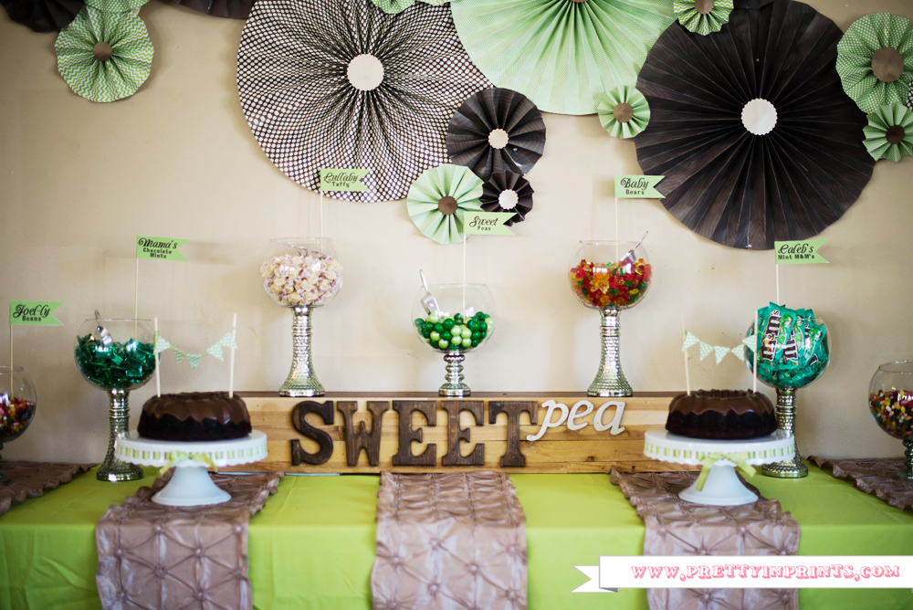 Sweet Pea Baby Shower Sweets Table