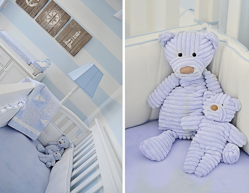 Plush Blue Bear for Babies Nursery