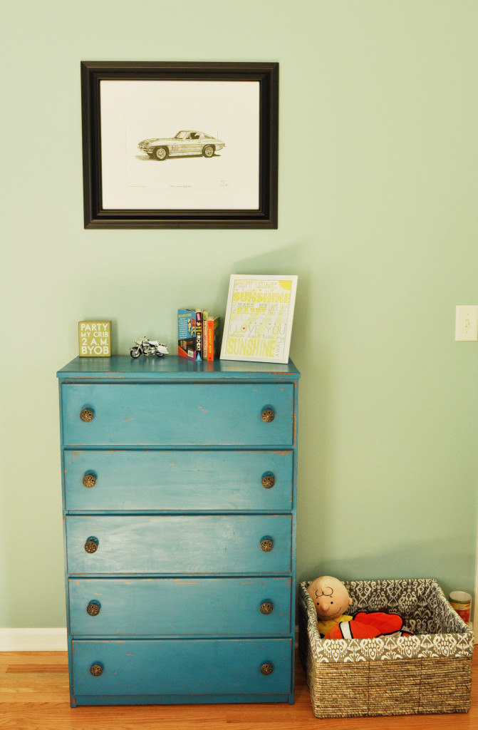 Refinished Tower Dresser Using Homemade Chalk Paint