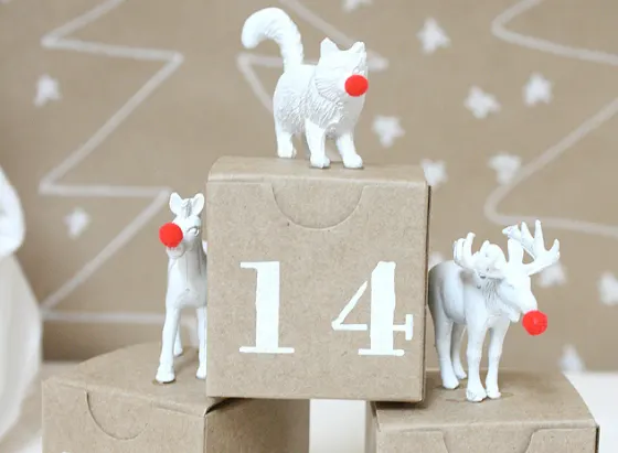 DIY Advent Calendar with Plastic Animals