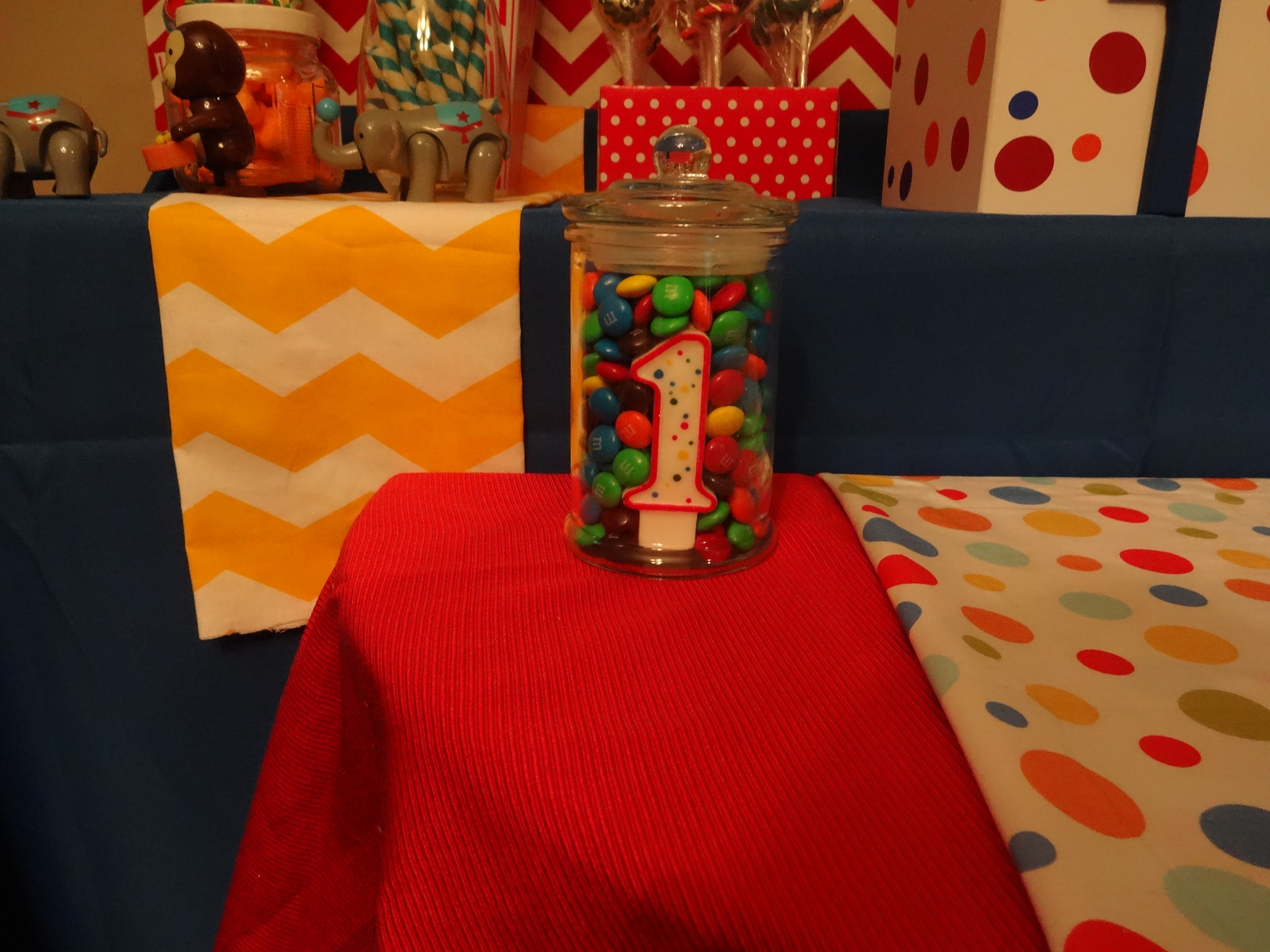 Carnival Themed M&M Candy Jar