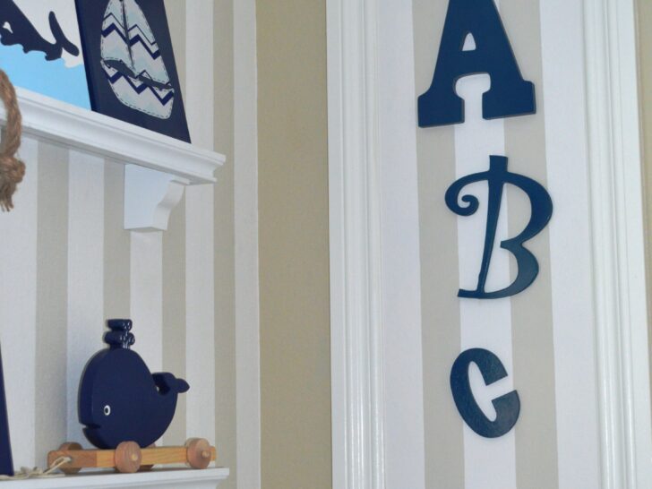 Navy Blue Nursery Alphabet Letters