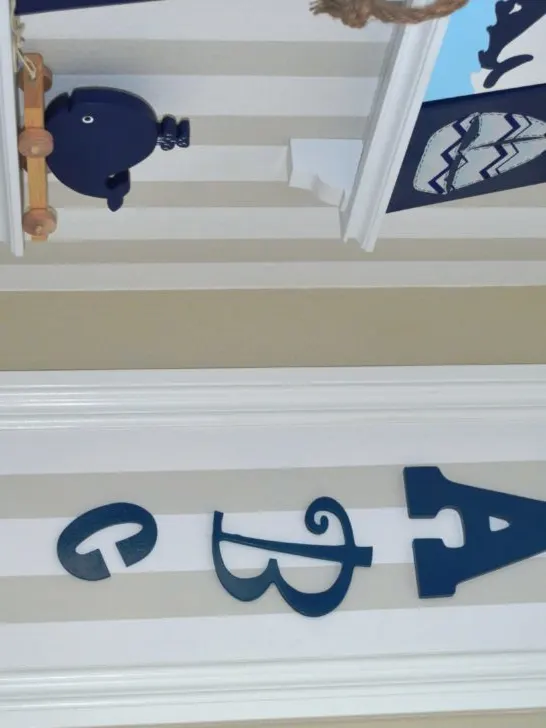 Navy Blue Nursery Alphabet Letters