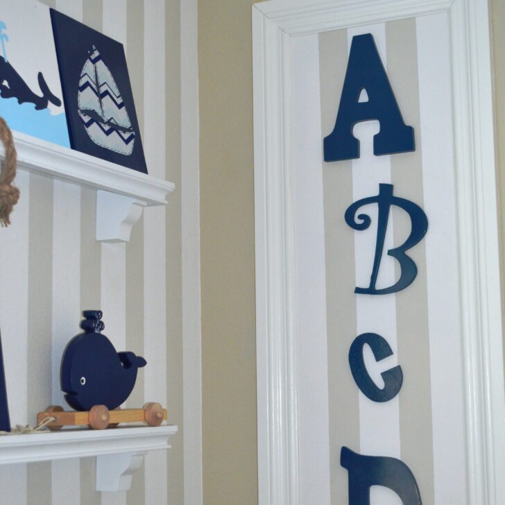 Navy Blue Nursery Alphabet Letters