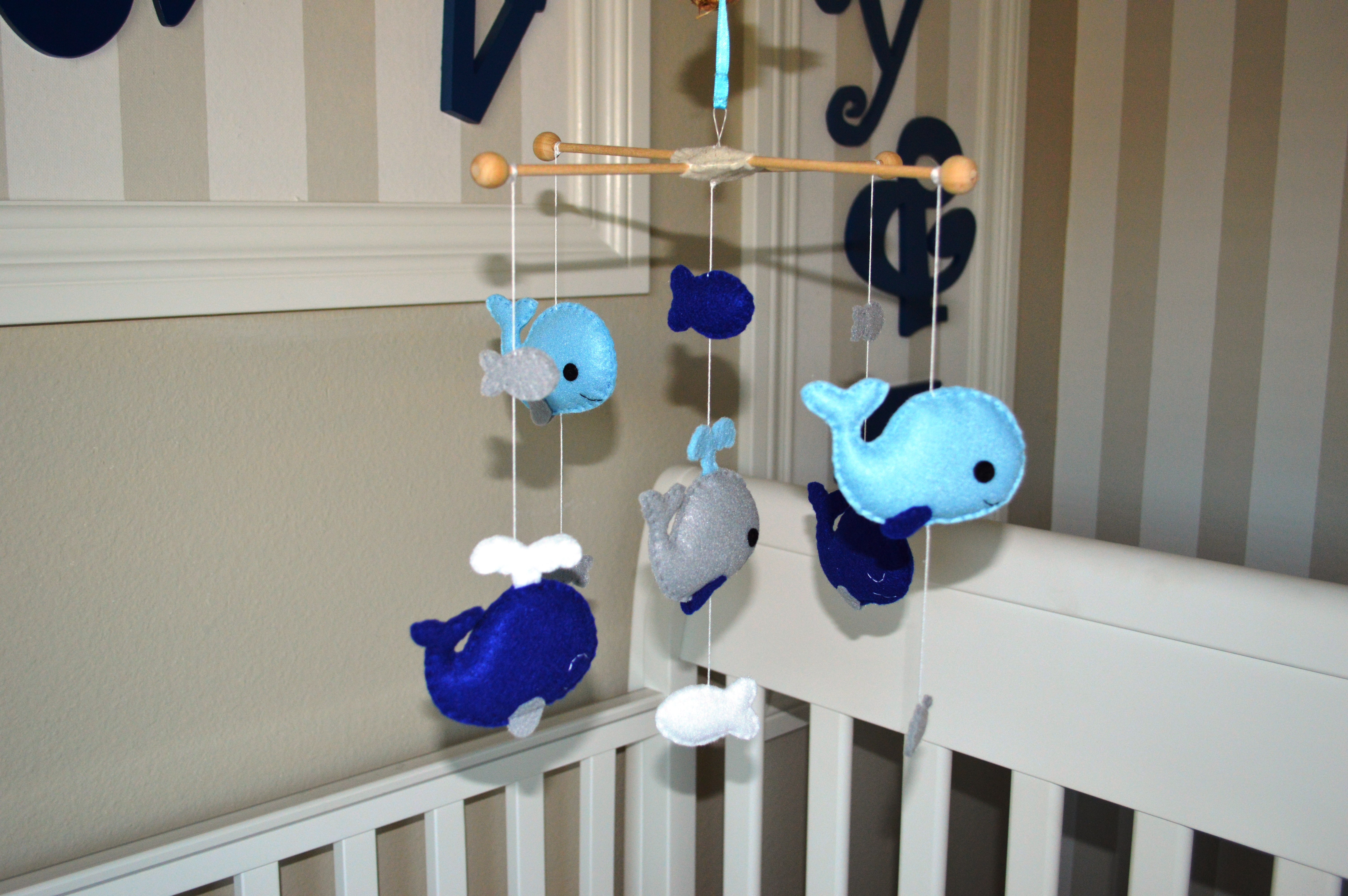 Whale Nursery Mobile