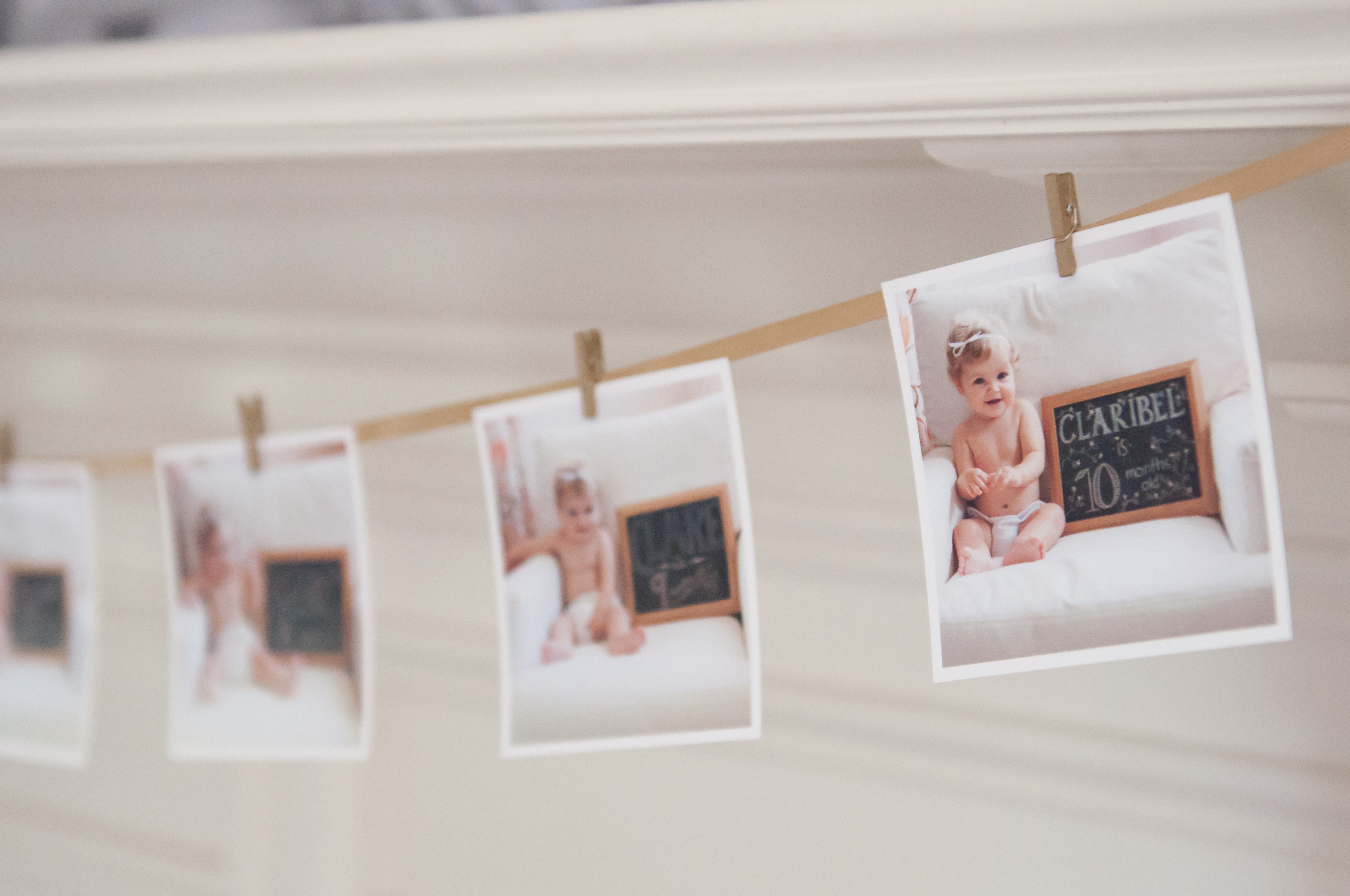 First Birthday Photo Clothesline