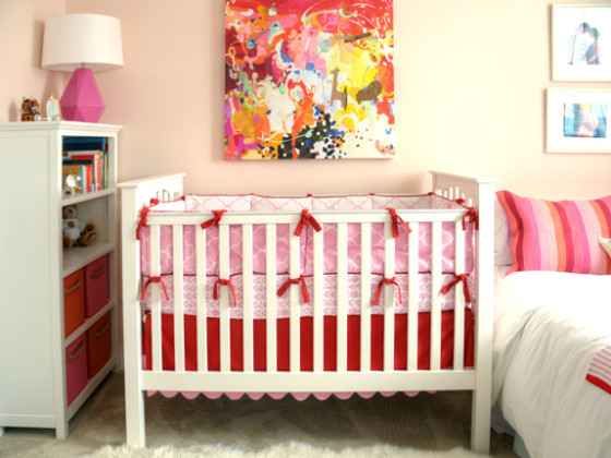 Feminine Pink and Red Nursery - Project Nursery