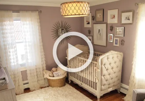 Glamorous Gray and Purple Nursery