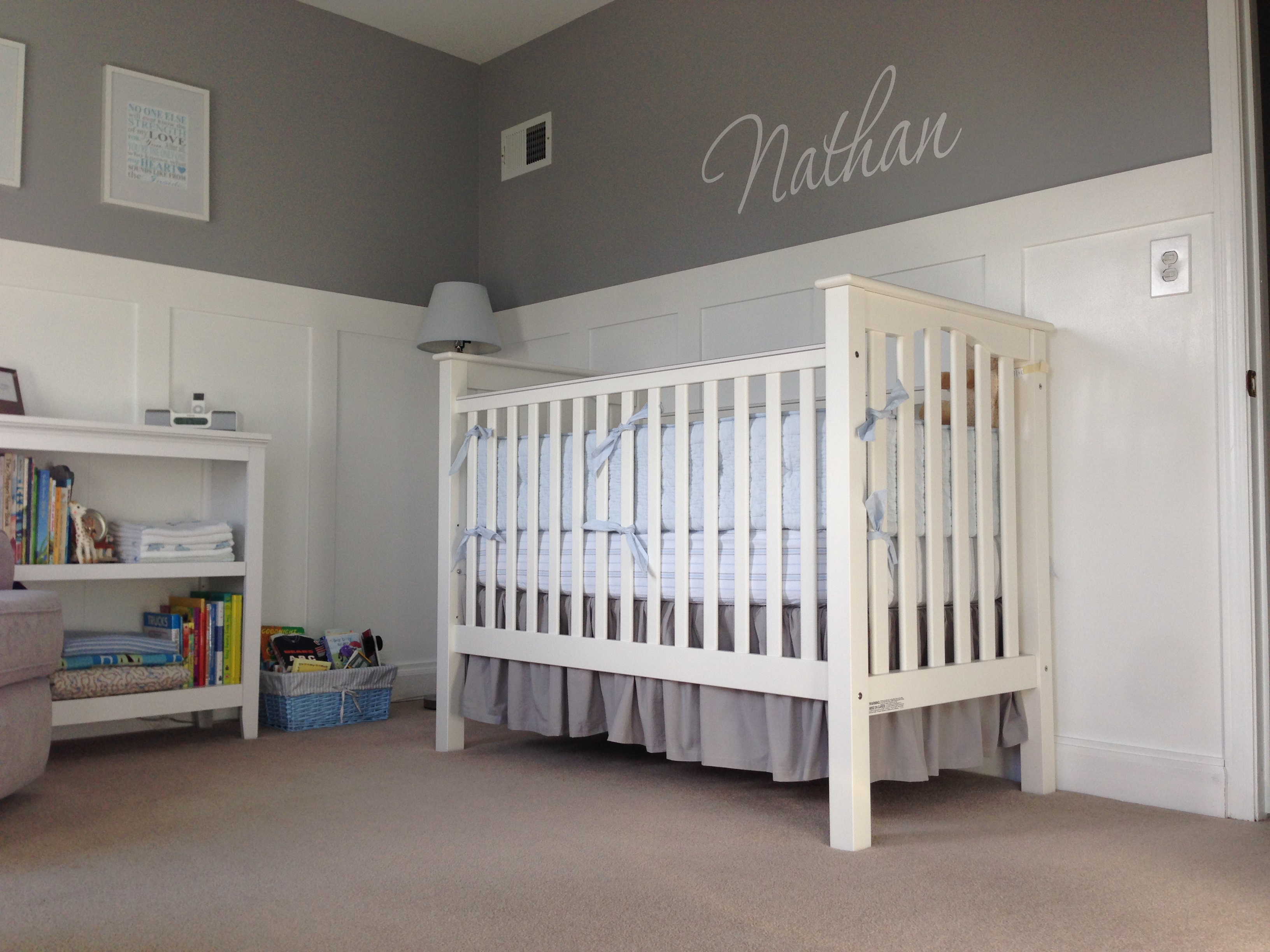  Blue And Grey Nursery for Small Space
