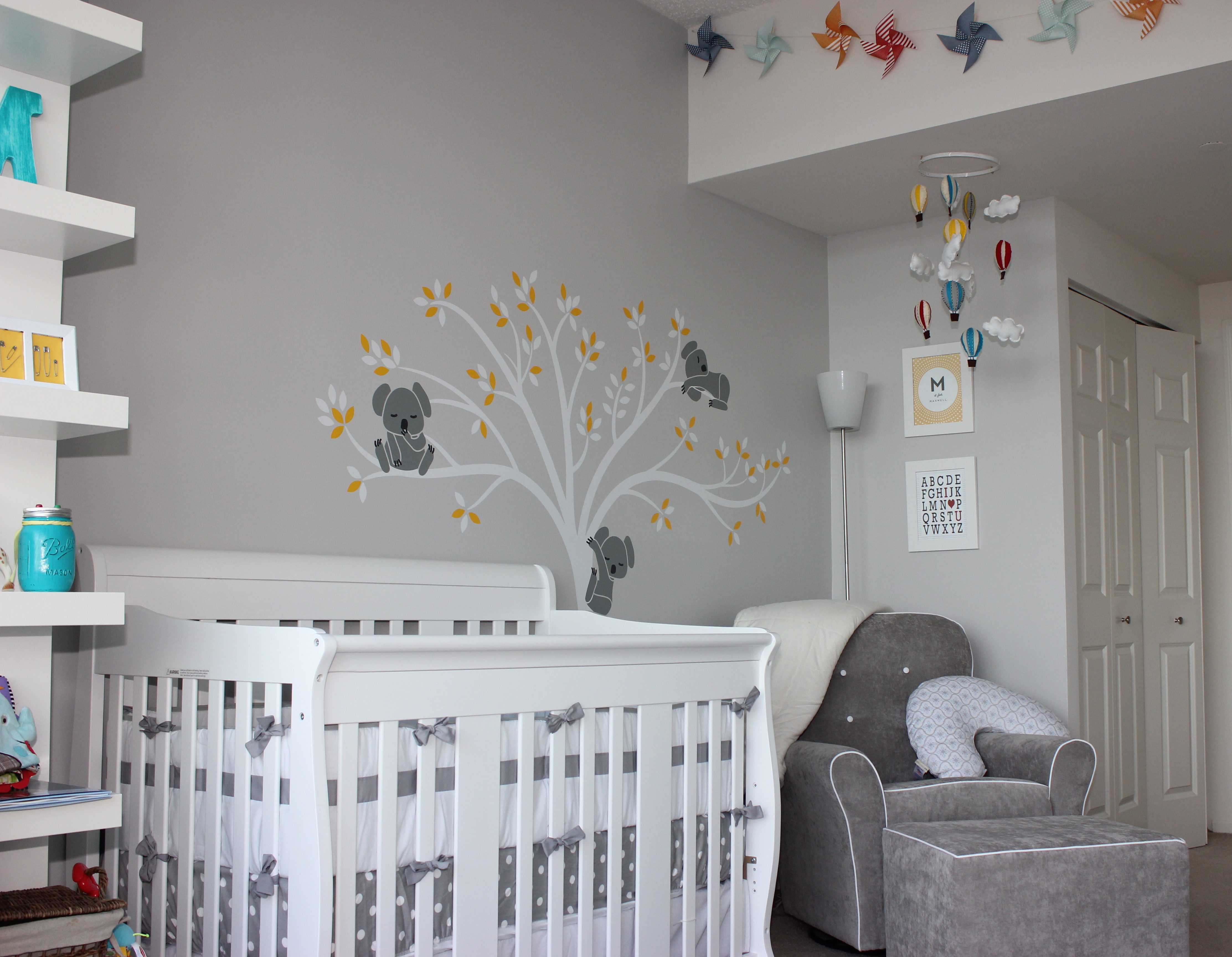 Baby "M" Modern Gray Nursery Project Nursery