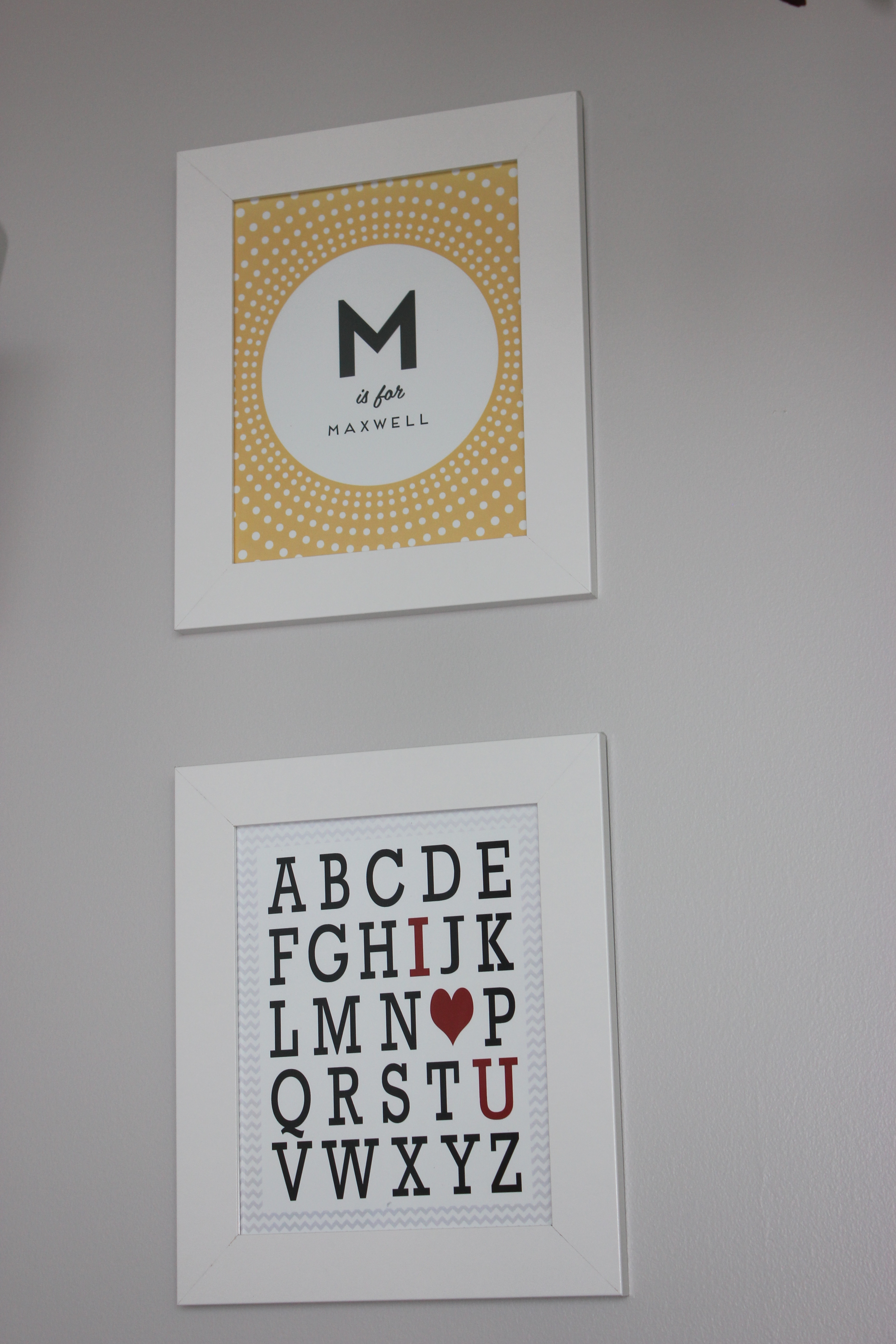 DIY Circle Name Name Print and DIY I (heart) U Alphabet Print