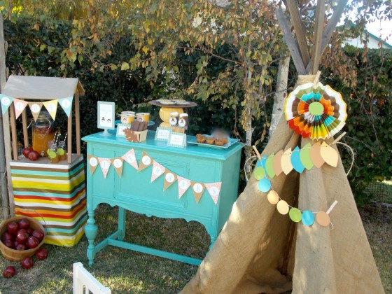Toddler Thanksgiving Party Dessert Table and Teepee - Project Nursery