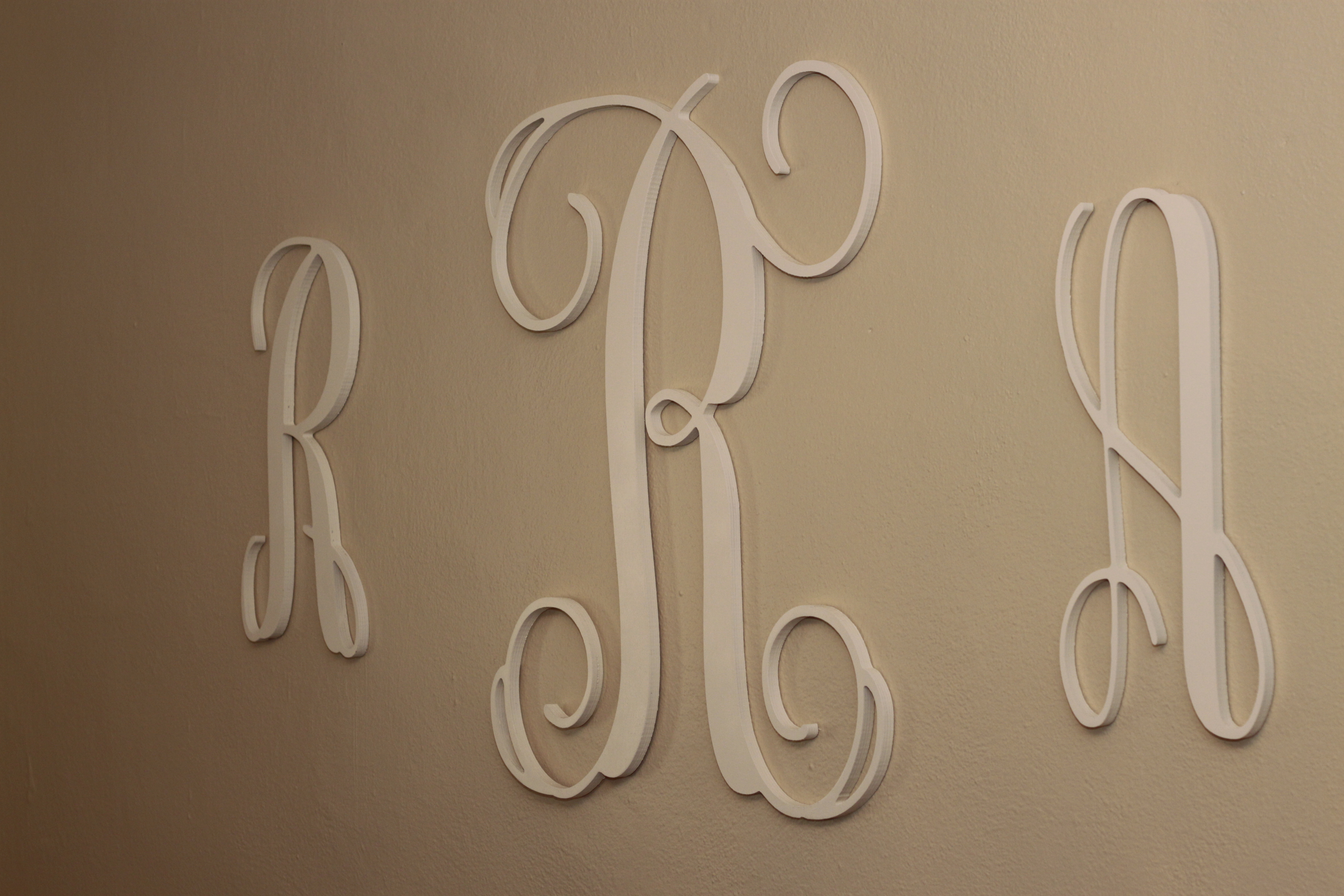 White Monogram Letters for Baby Nursery