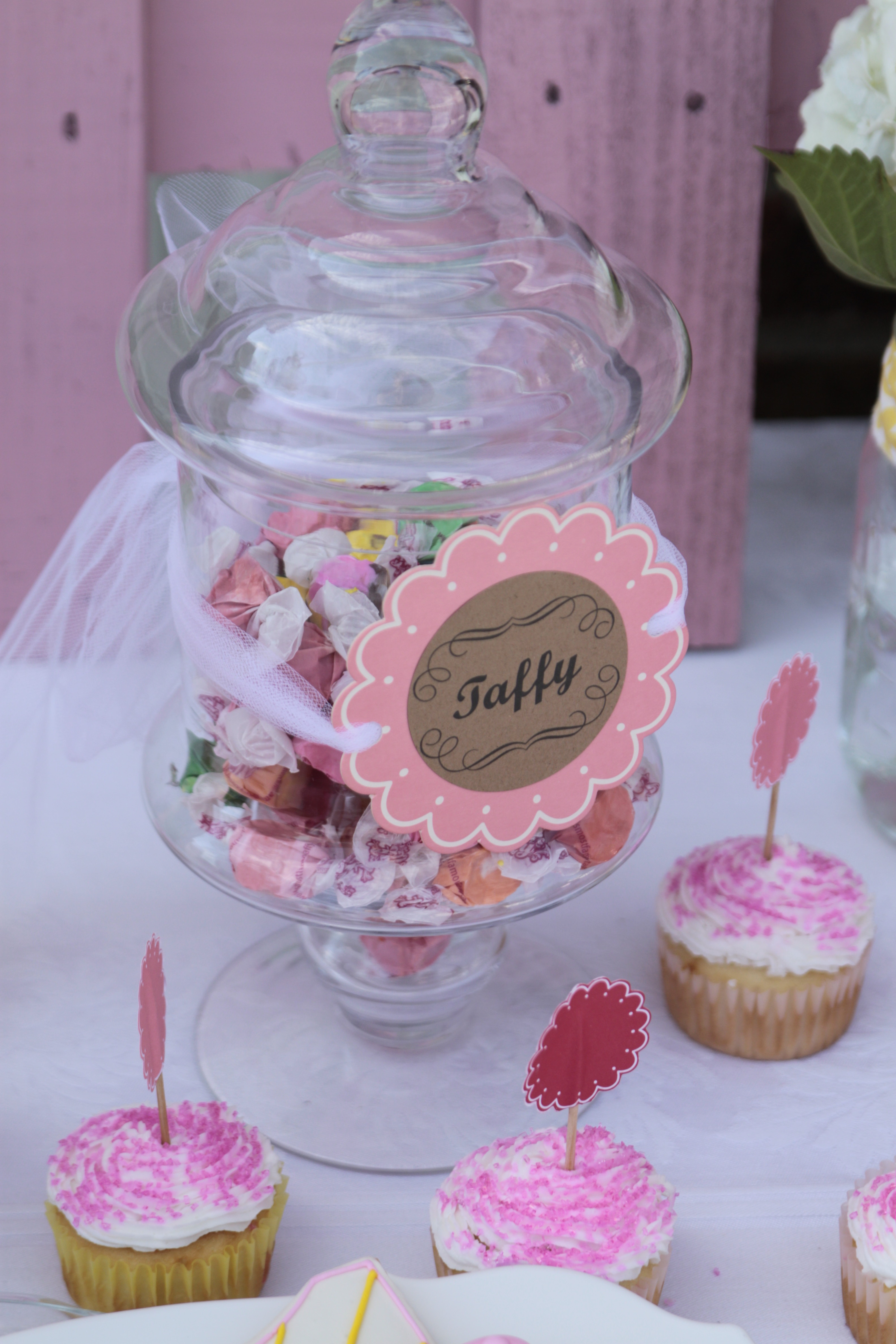 Shabby Chic Rock Taffy Jar Sign