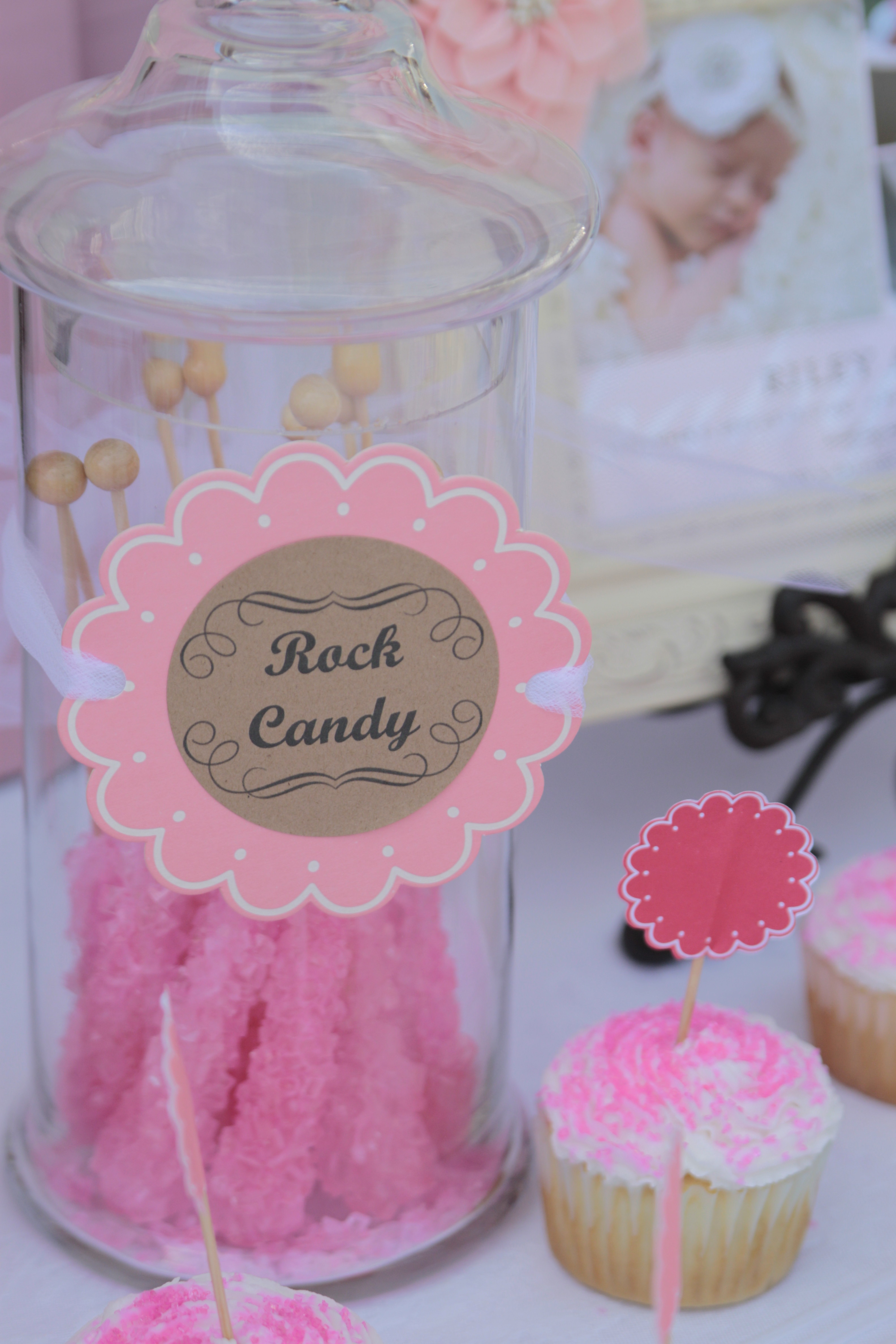 Shabby Chic Rock Candy Jar Sign