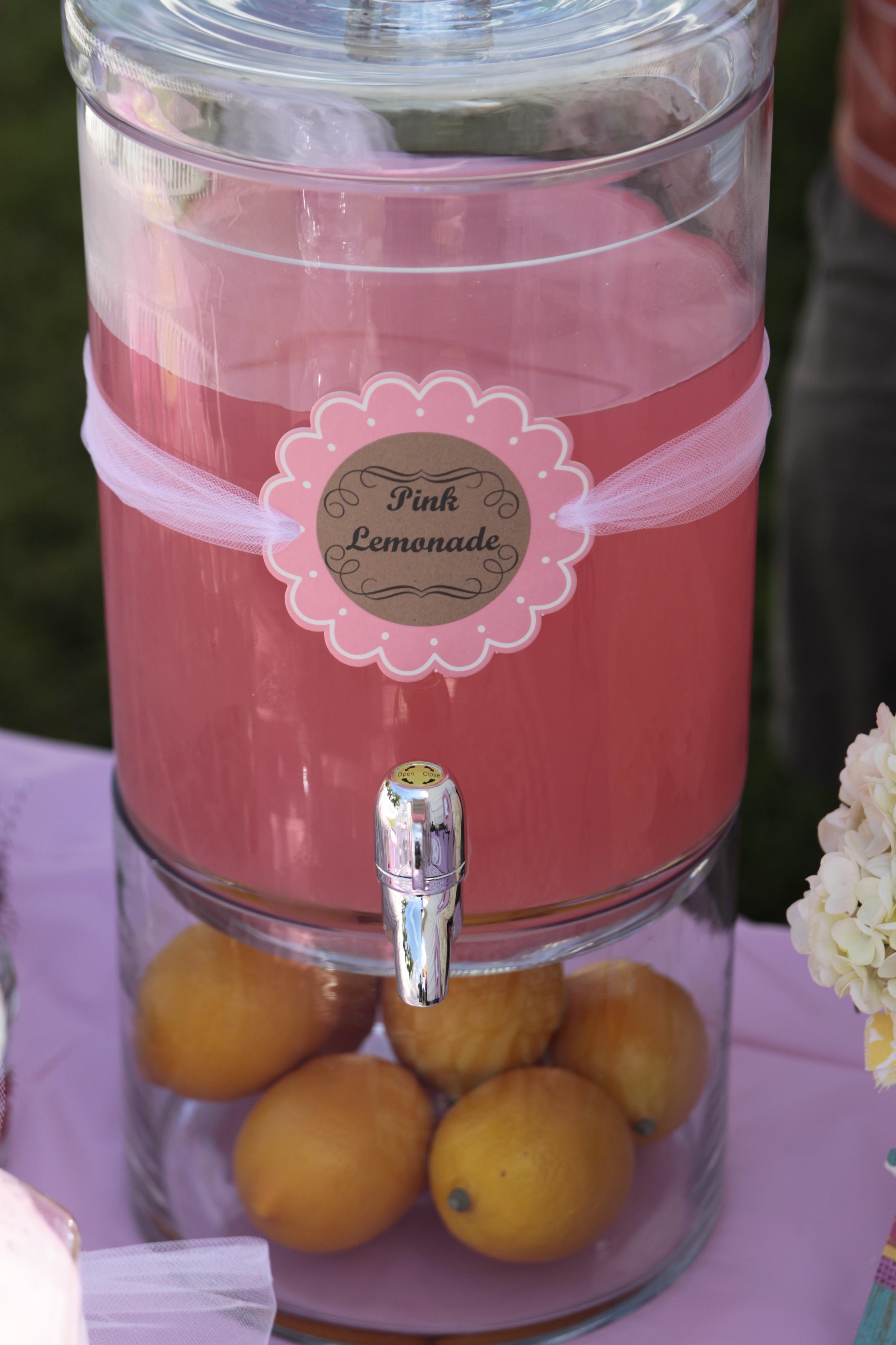 Shabby Chic Pink Lemonade Dispenser