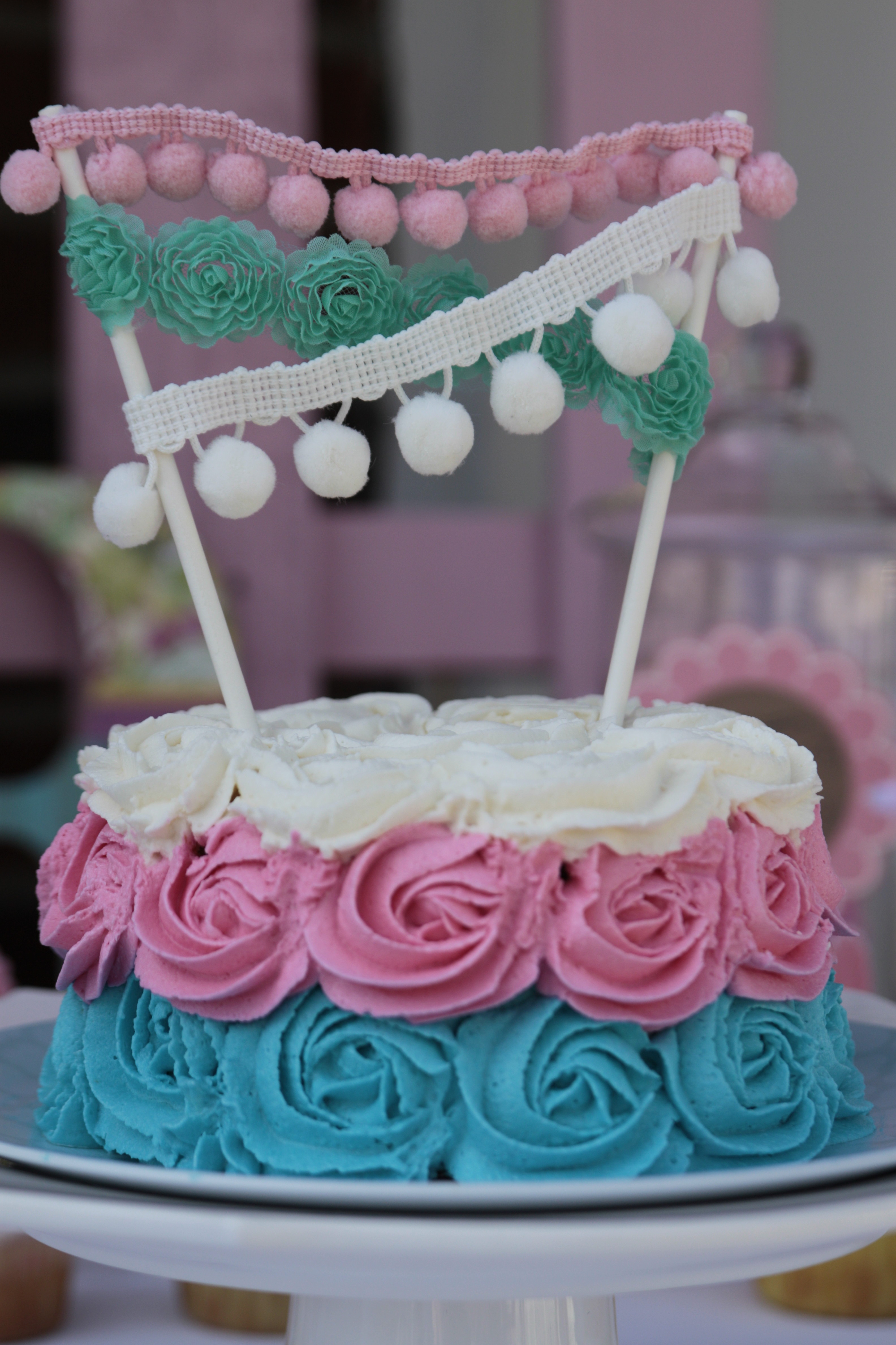 Shabby Chic 1st Birthday Cake