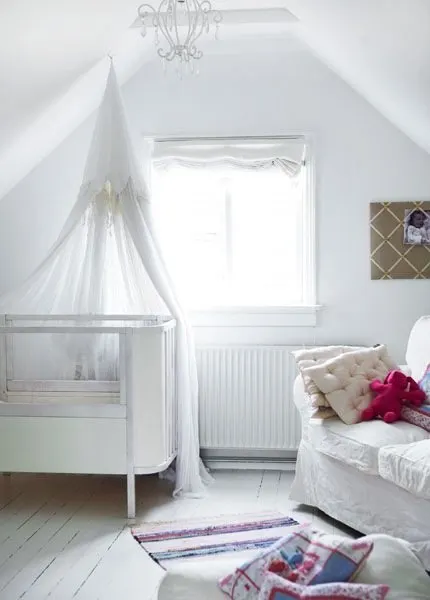 Painted White Floor in Nursery