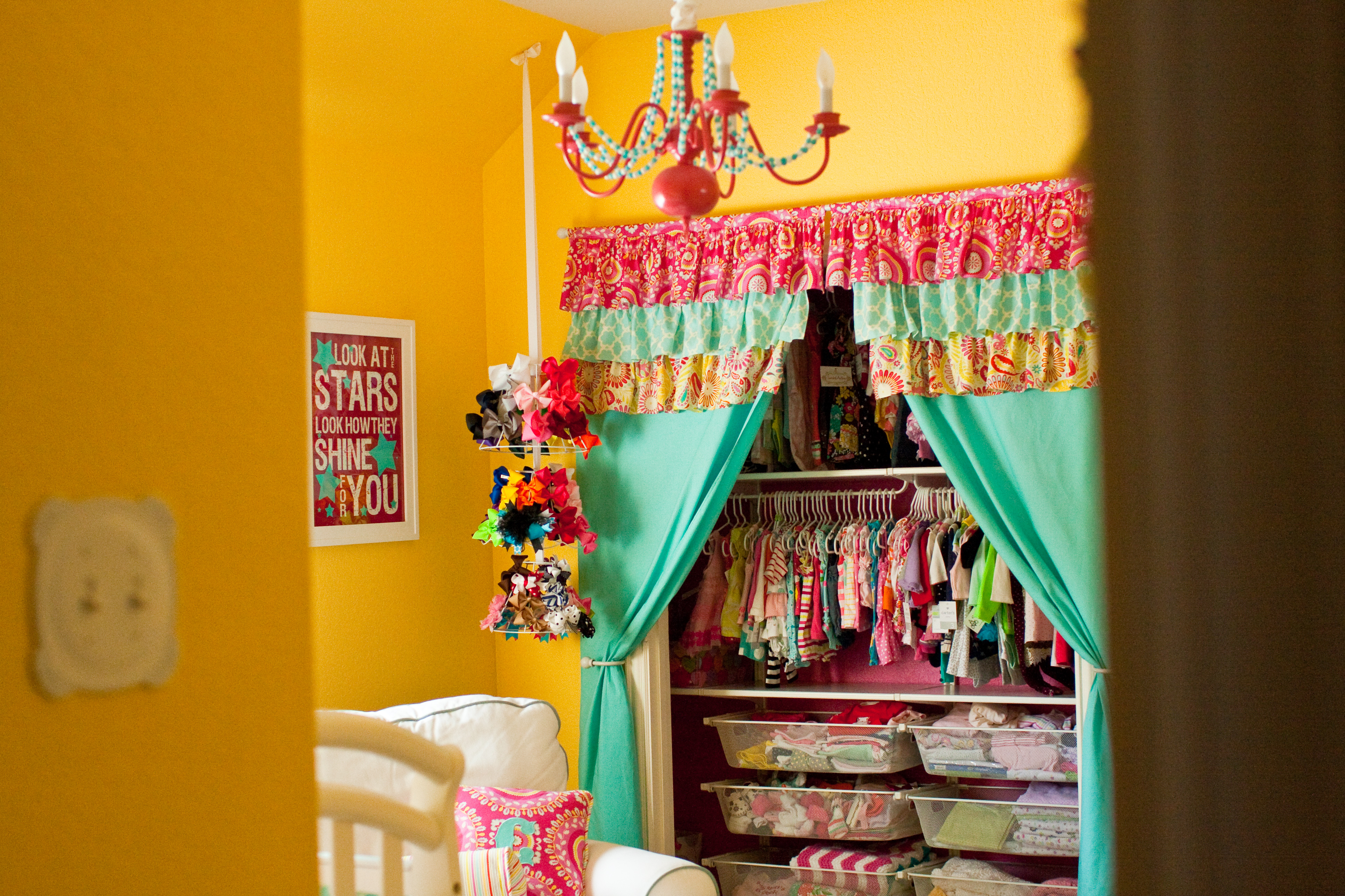 Hair Bow Holders Made from Three Salvaged Lamp Shades