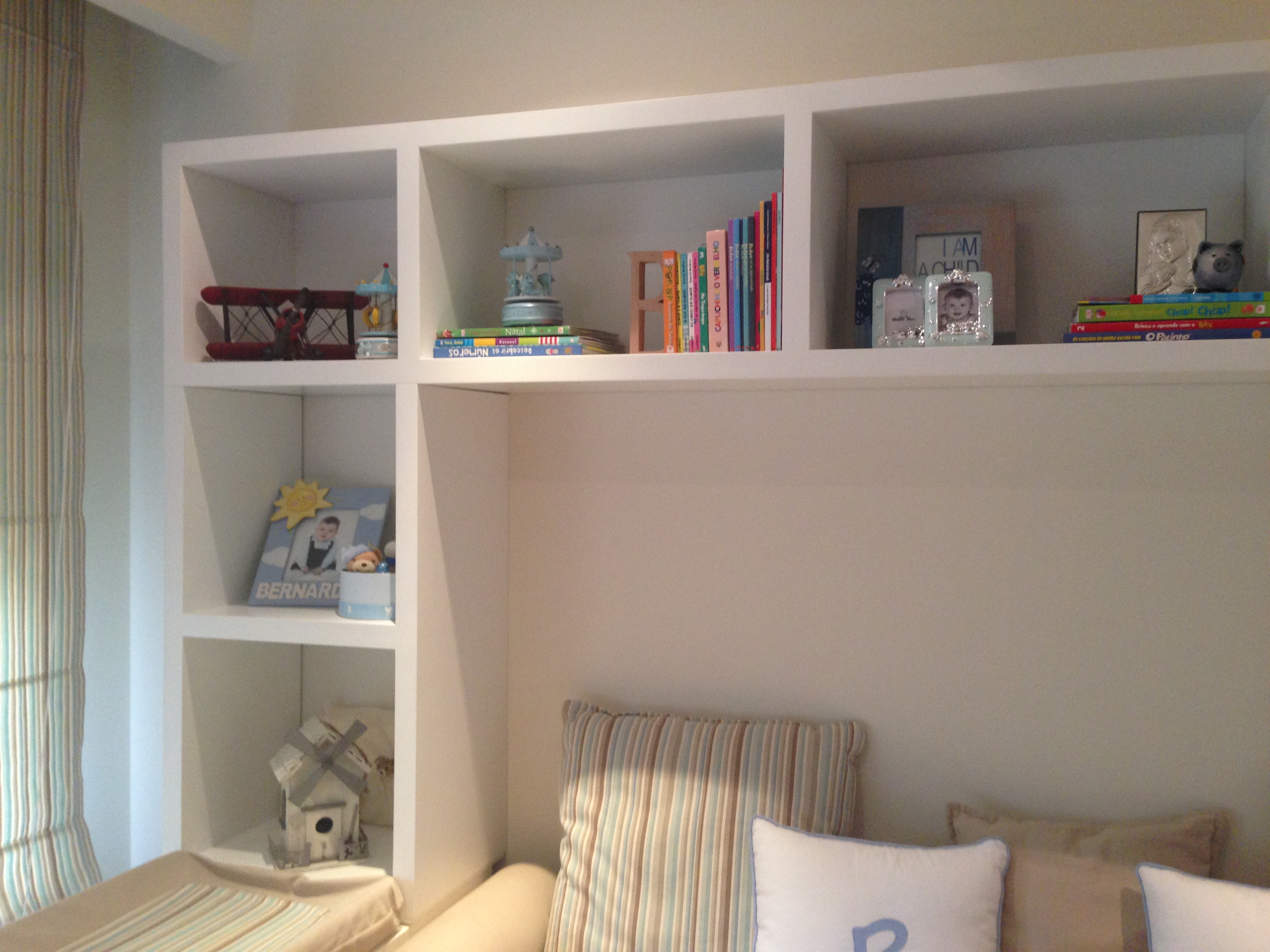 White Custom Bedroom Shelving