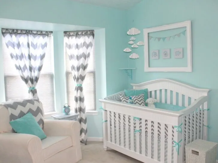 Aqua and Gray Chevron Nursery - Project Nursery