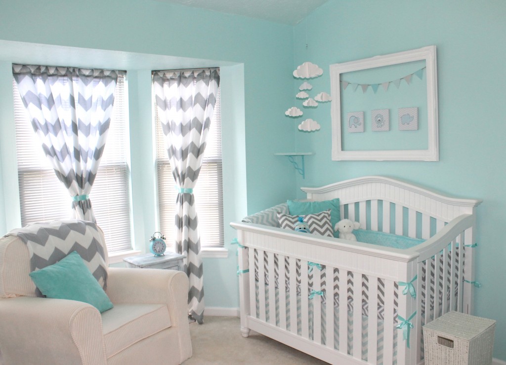 Aqua and Gray Chevron Nursery - Project Nursery