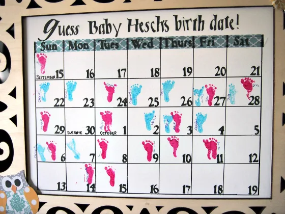 Guess Baby's Birth Date Baby Shower Game - Project Nursery