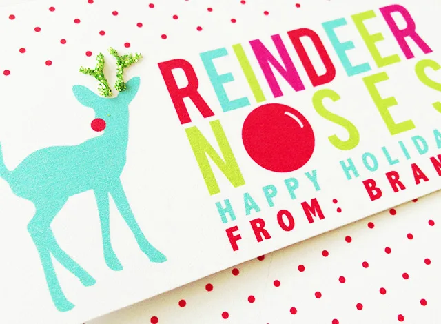 Classroom Holiday Treat Rudolph Reindeer Free Printable - Project Nursery