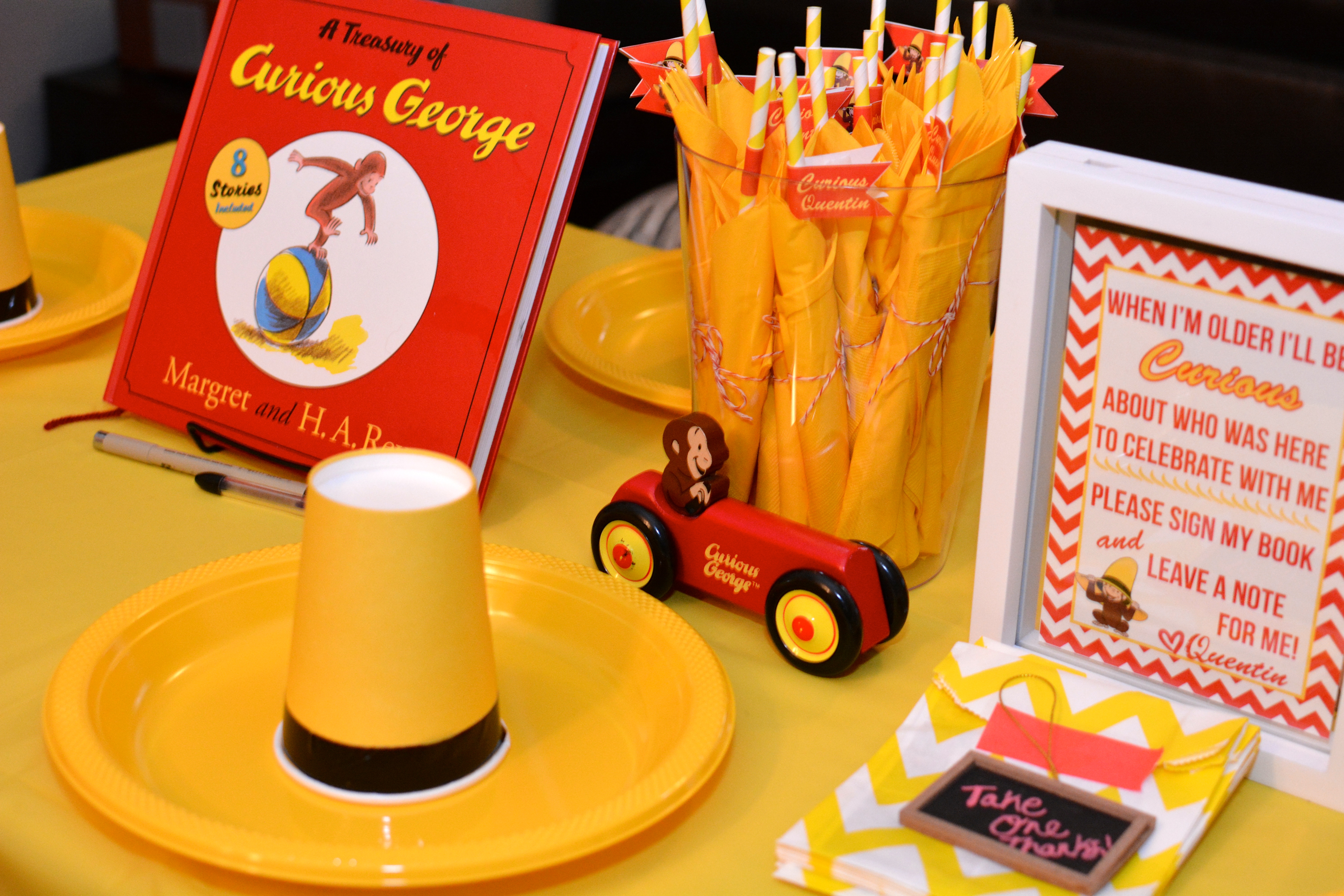 Curious George Book Signing and Birthday Party Favors