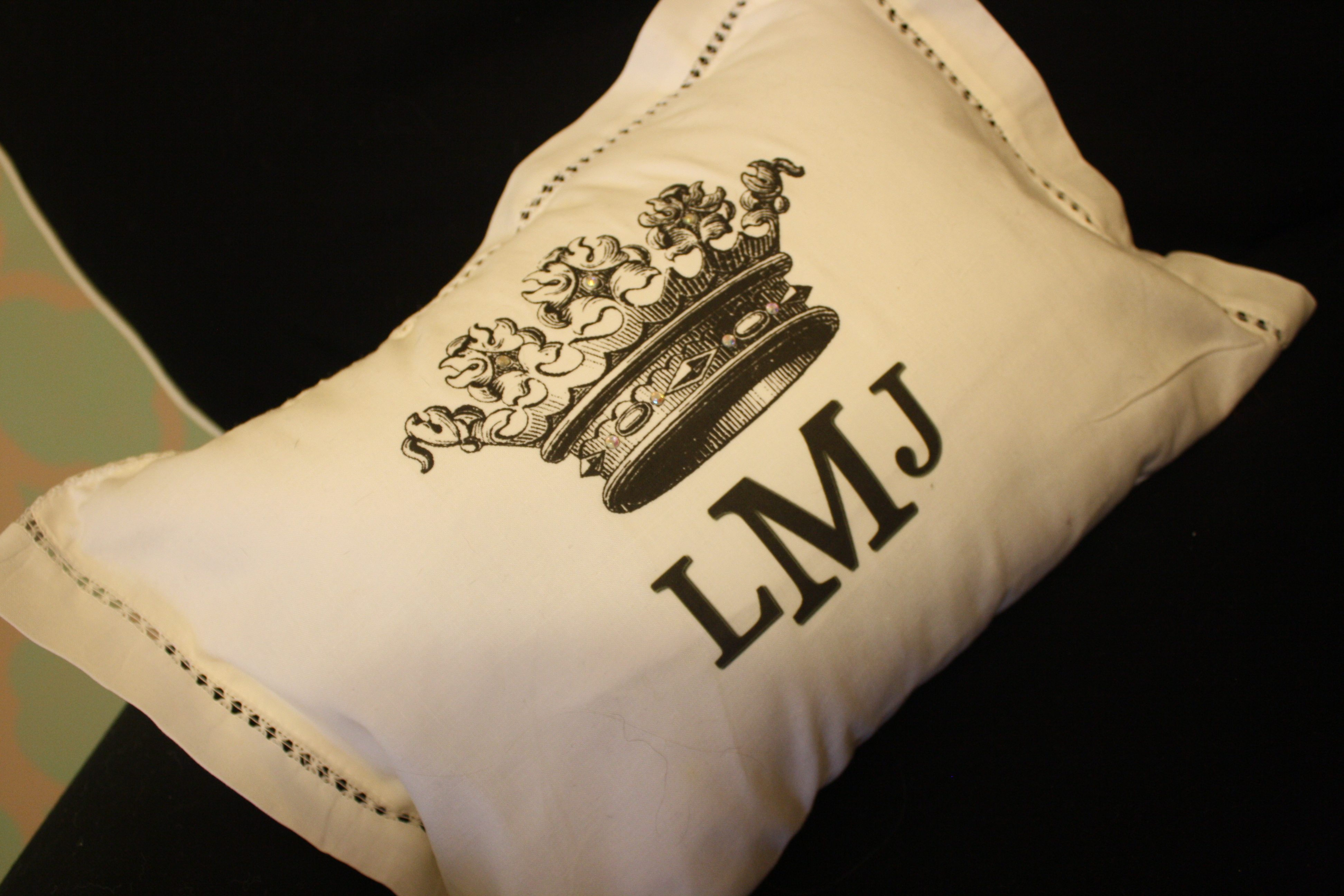 Monogrammed "LMJ" Pillow