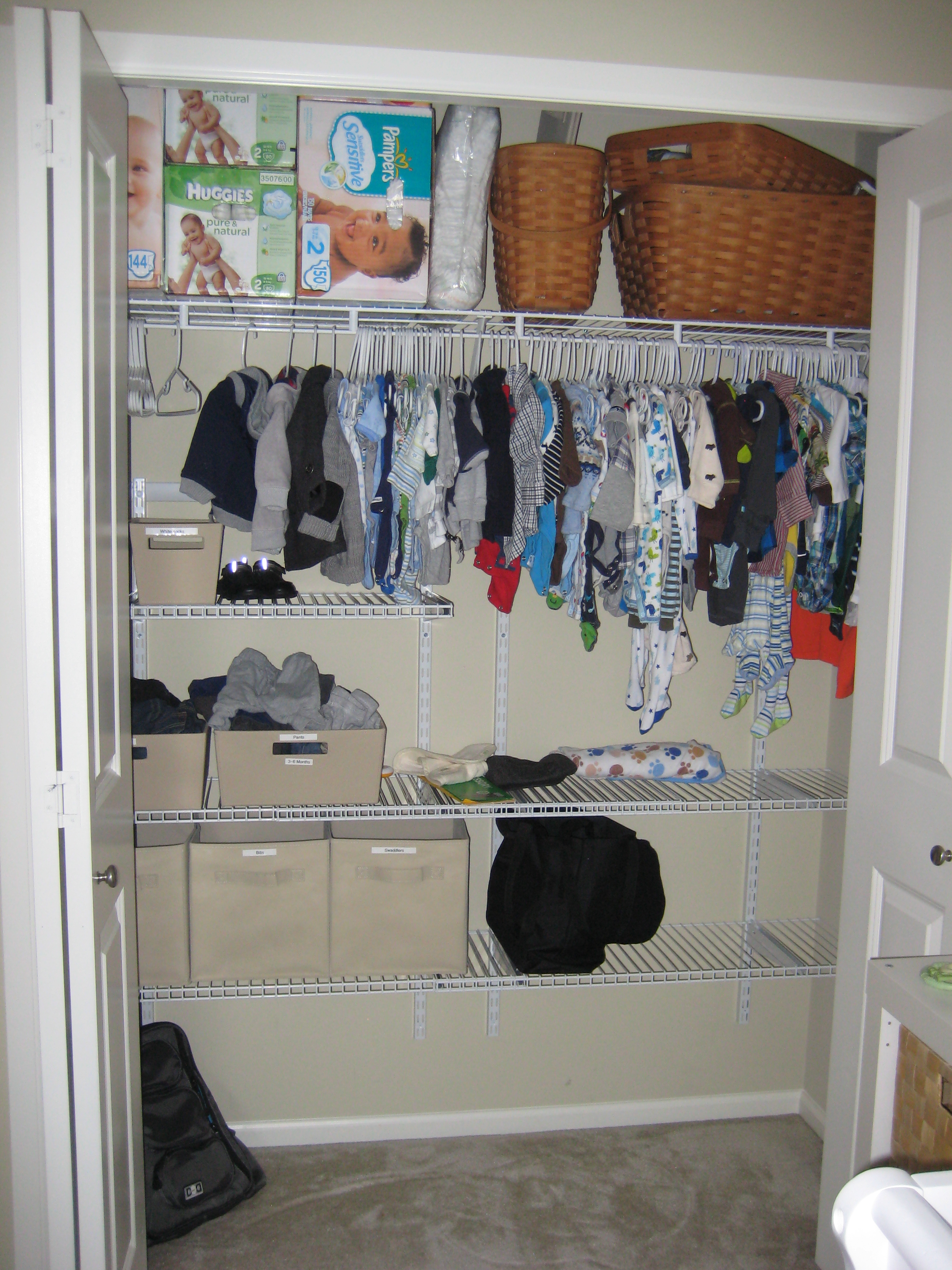 Nursery Closet Organization