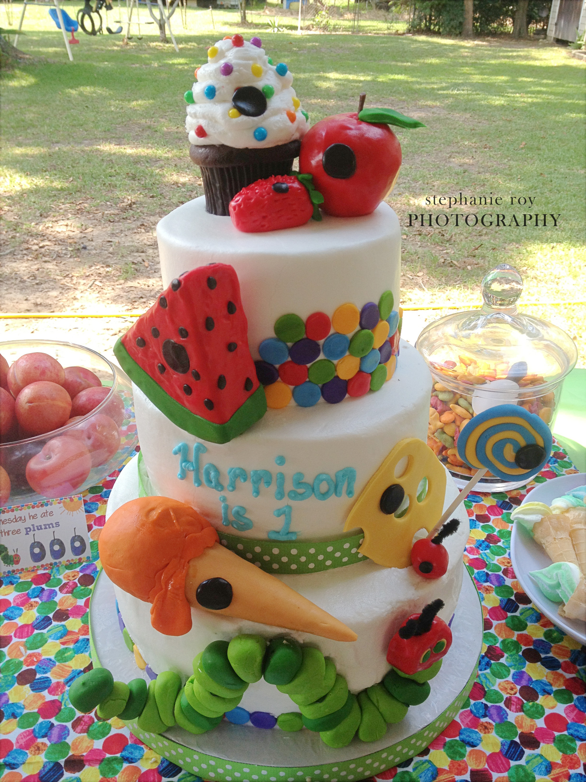 The Very Hungry Caterpillar Birthday Cake