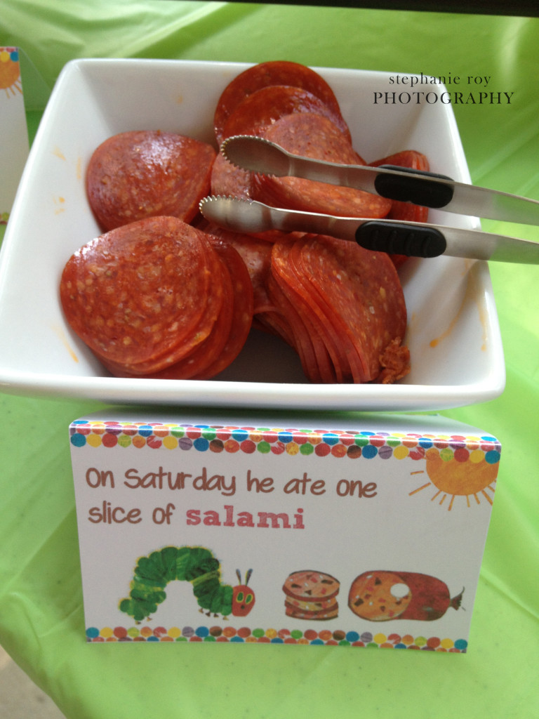 The Very Hungry Caterpillar Salami Food Label Card