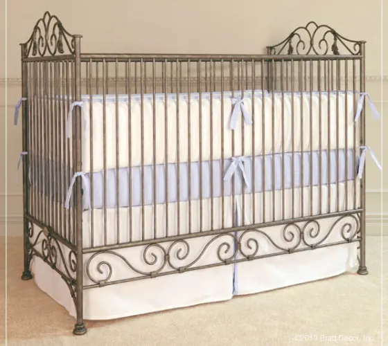 Iron Casablanca Crib in Pewter from Bratt Decor