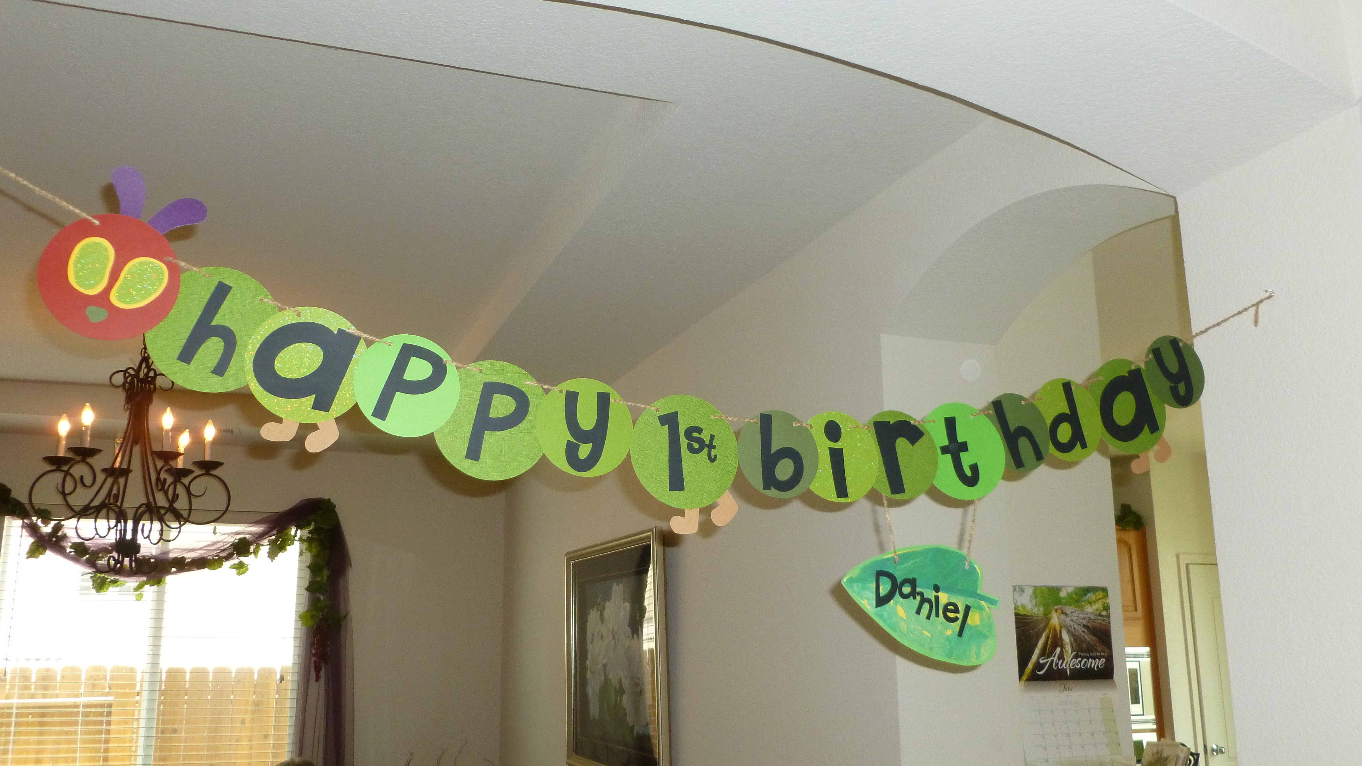 The Very Hungry Caterpillar Happy Birthday Banner