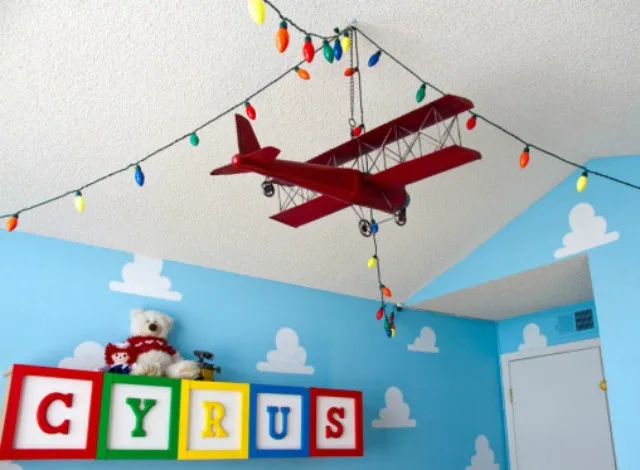 Toy Story Nursery with Vintage Airplane - Project Nursery