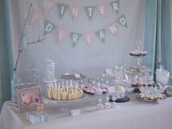 Winter One-Derland Dessert Table