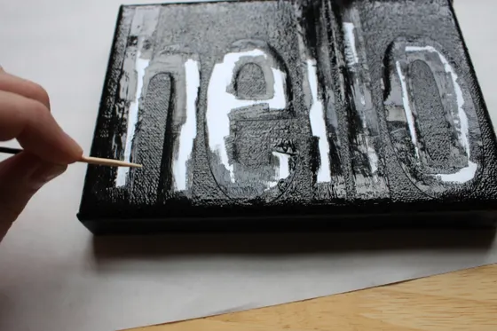 DIY Hello Art Canvas - Project Nursery