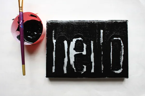 DIY Hello Art Canvas - Project Nursery