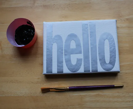 DIY Hello Art Canvas - Project Nursery