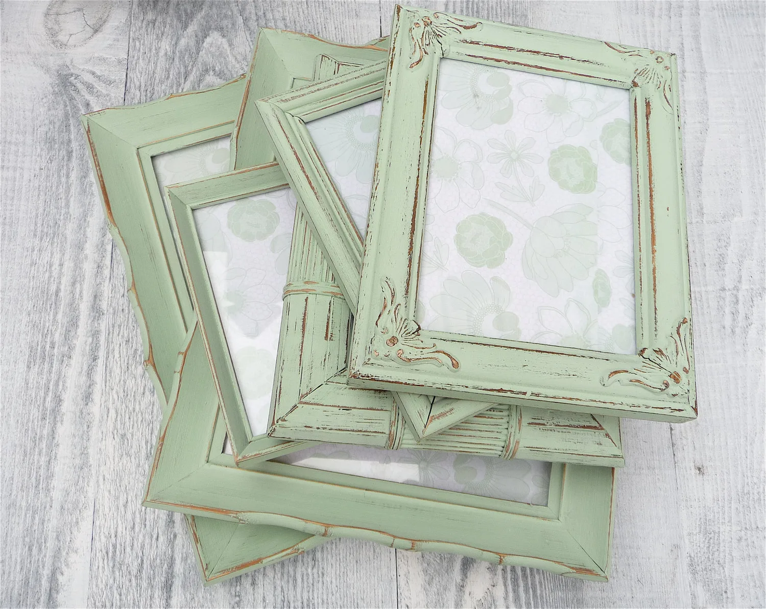 Shabby Chic Mint Green Frames